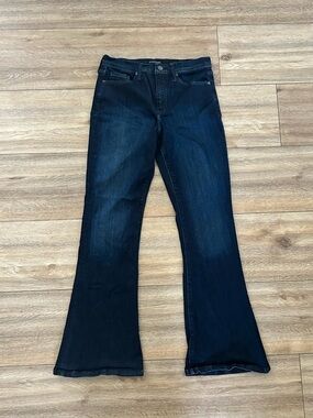 Banana Republic High Rise Flare Dark Blue Denim Women's Flared Jeans Sz 29